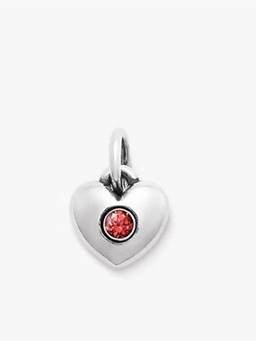 New James Avery Keepsake Heart Birthstone Charm Garnet